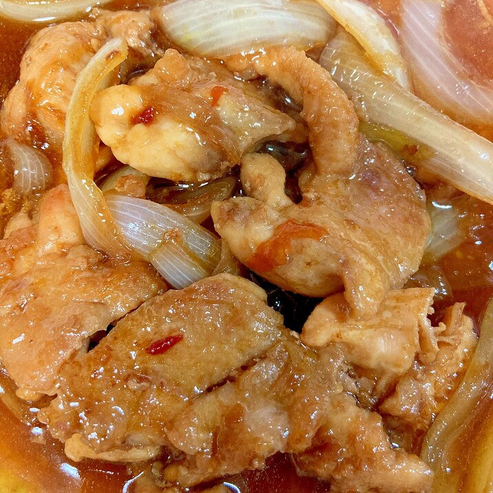 【お弁当】鶏もも肉のピリ辛生姜焼き